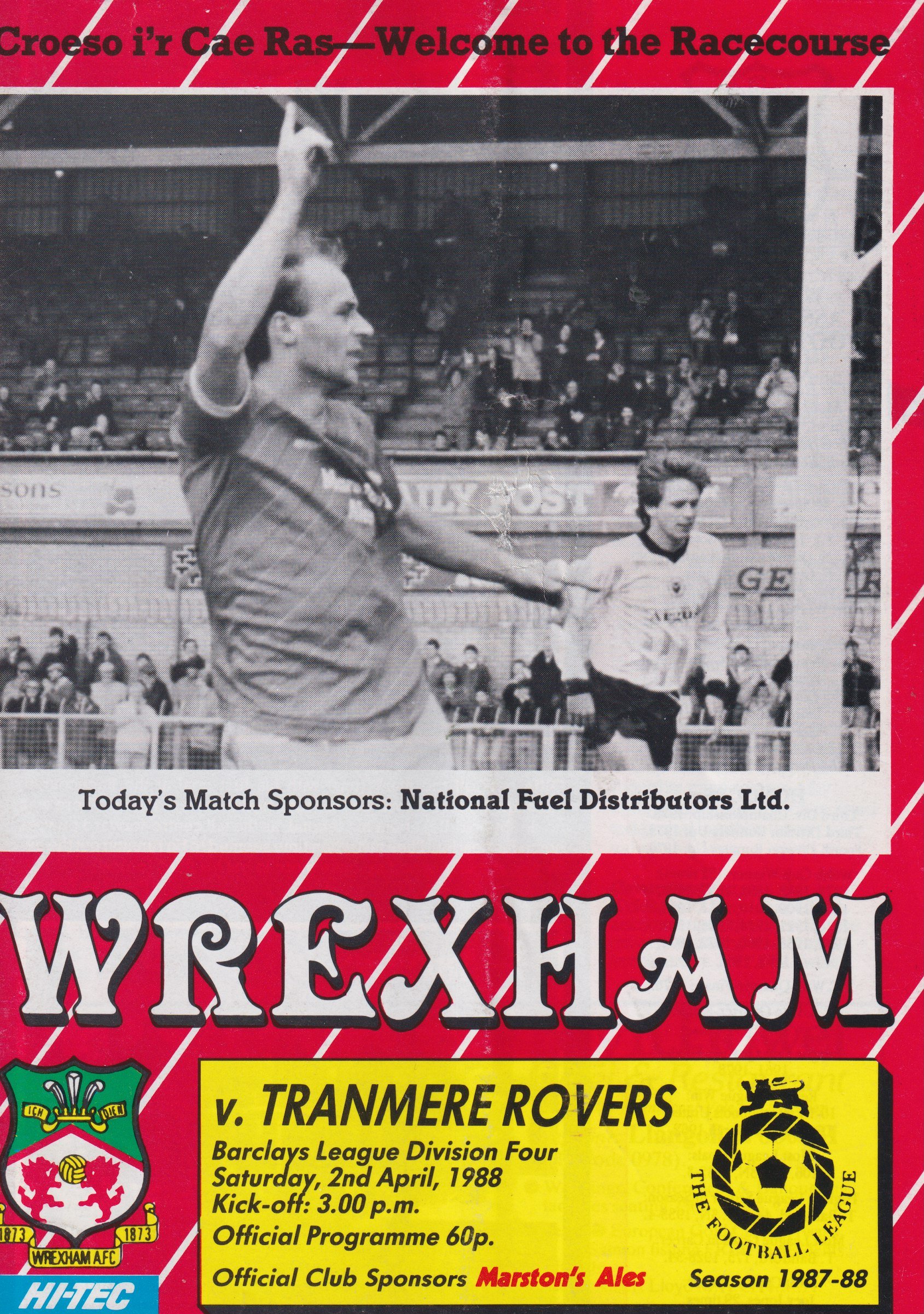 Wrexham v Tranmere Rovers match programme